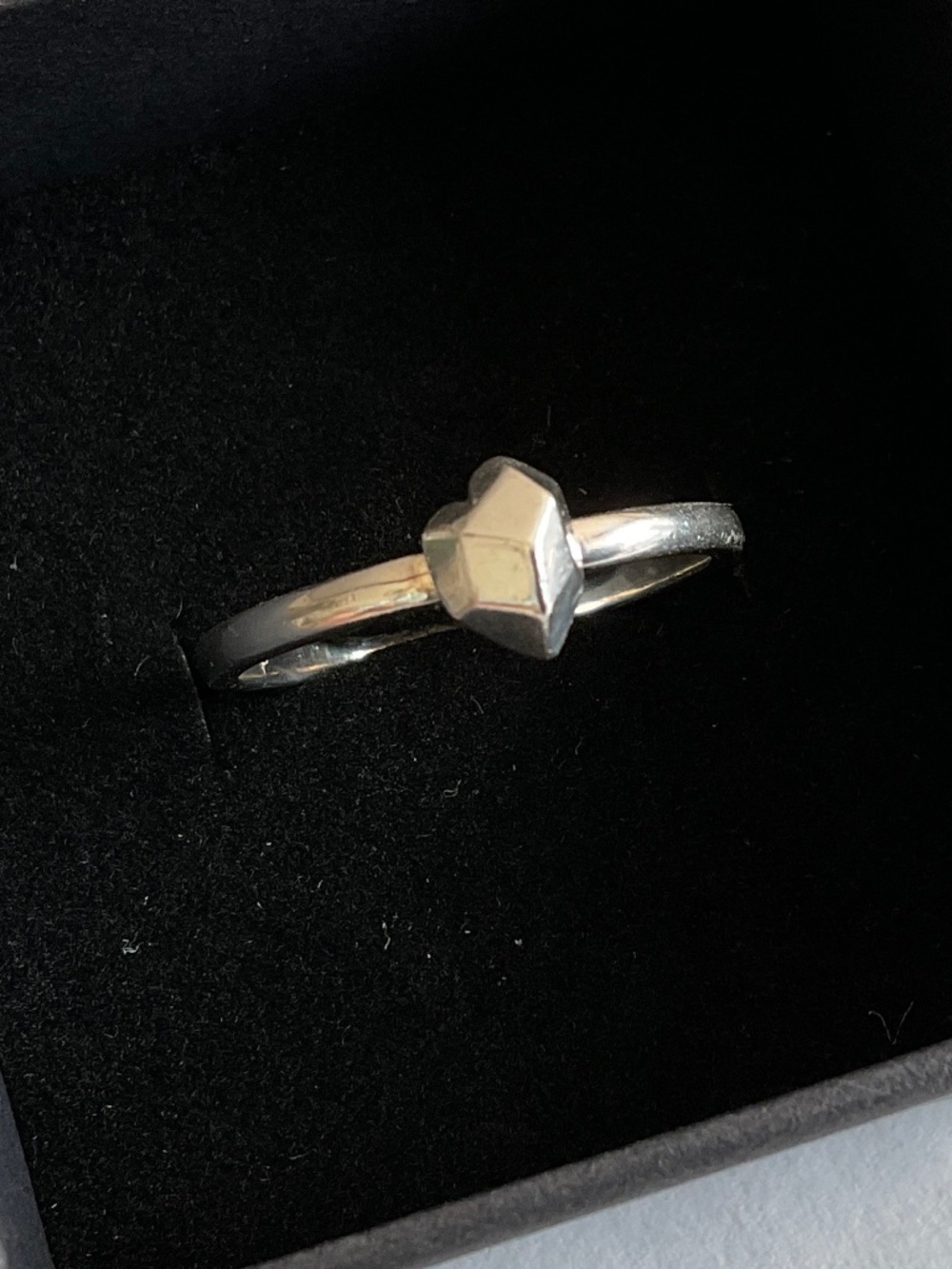 Links of London Sterling Silver Faceted Heart Ring - Silver